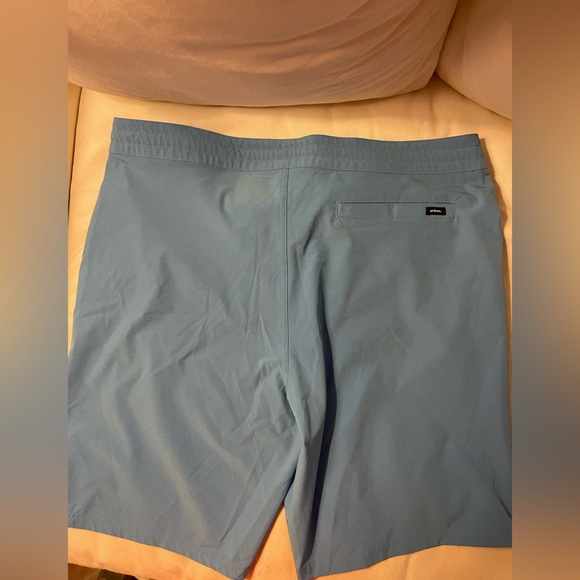 Mens Prana Riveter Shorts 36 X 9 Performance Water Boardshort Swim Blue UV 50+ - Picture 9 of 9